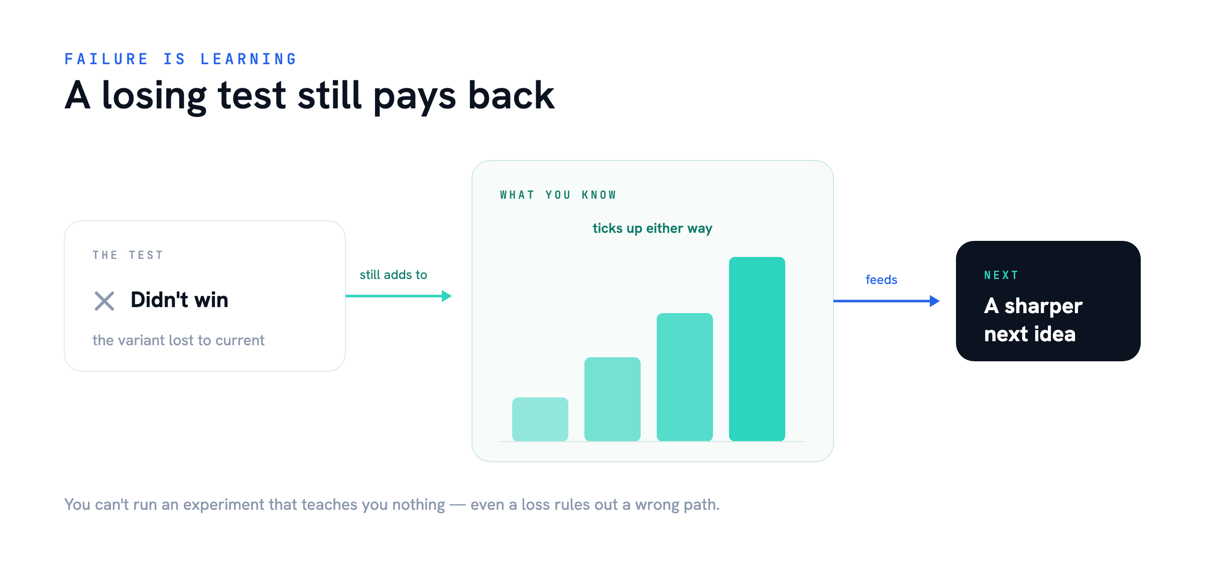A losing test still pays back — Experimentation for Growth
